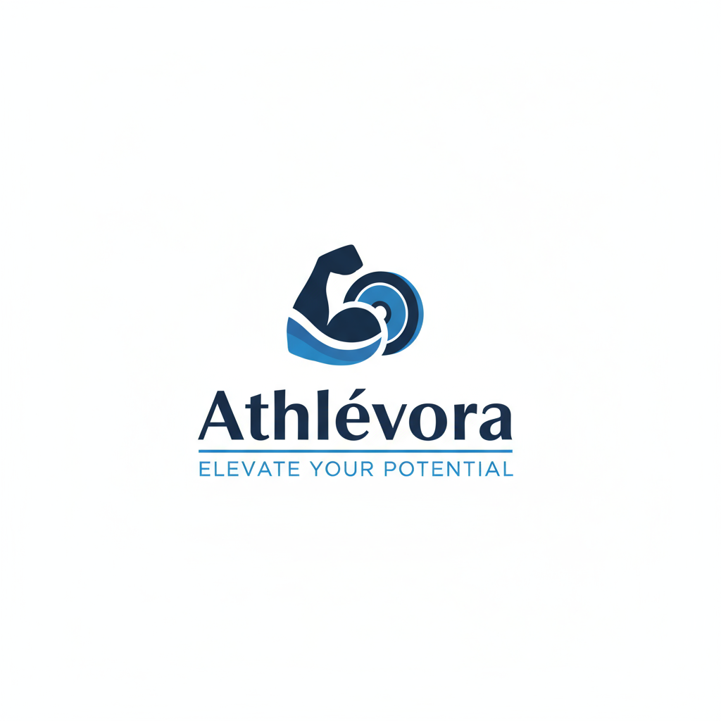 reste dans le theme de se logo mais met le nom de la marque qui est : athlévora